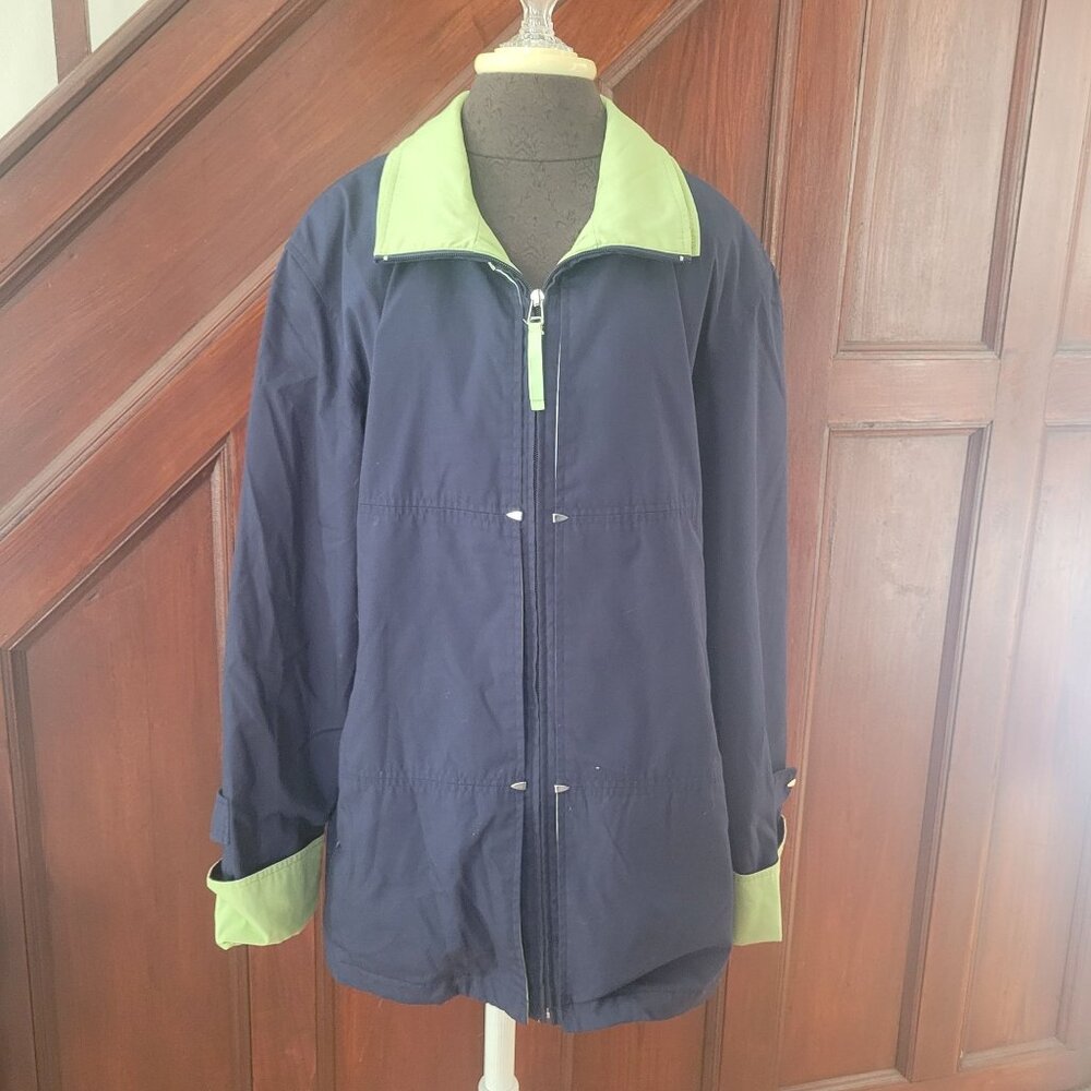 Mackintosh New England Navy & Lime Green  Jacket L